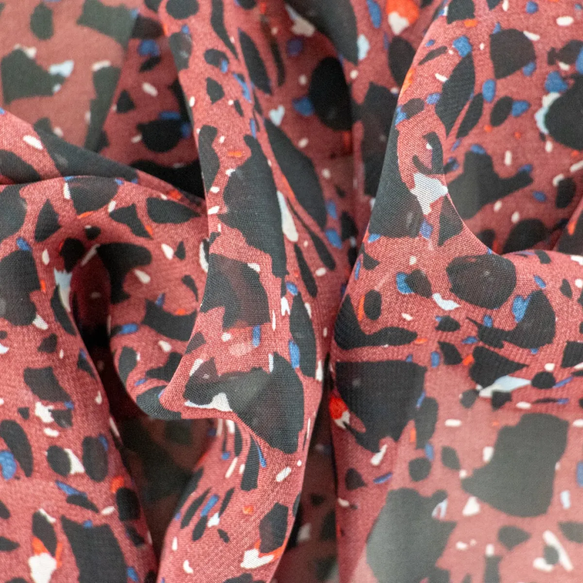 Giesse Scampoli Fantasie Moda>CHIFFON CREPE NICOLETTA MACCHIE