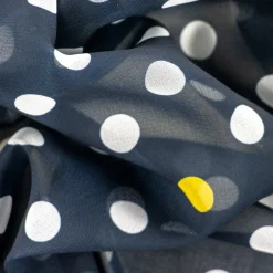 Giesse Scampoli Fantasie Moda>CHIFFON CREPE NICOLETTA POIS