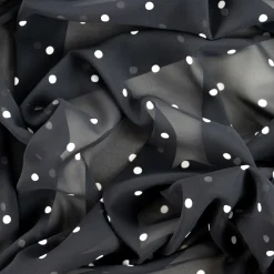 Giesse Scampoli Fantasie Moda>CHIFFON CREPE NICOLETTA POIS