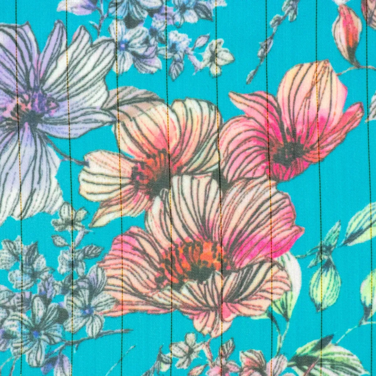 Giesse Scampoli Fantasie Moda>CHIFFON NICOLETTA LUREX FIORI
