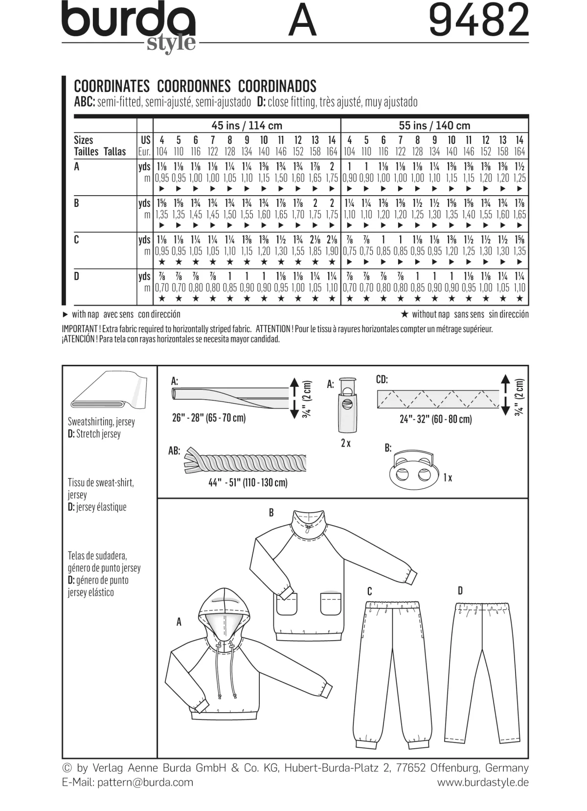 Cartamodelli Burda Neonati|Bambini>combinazione