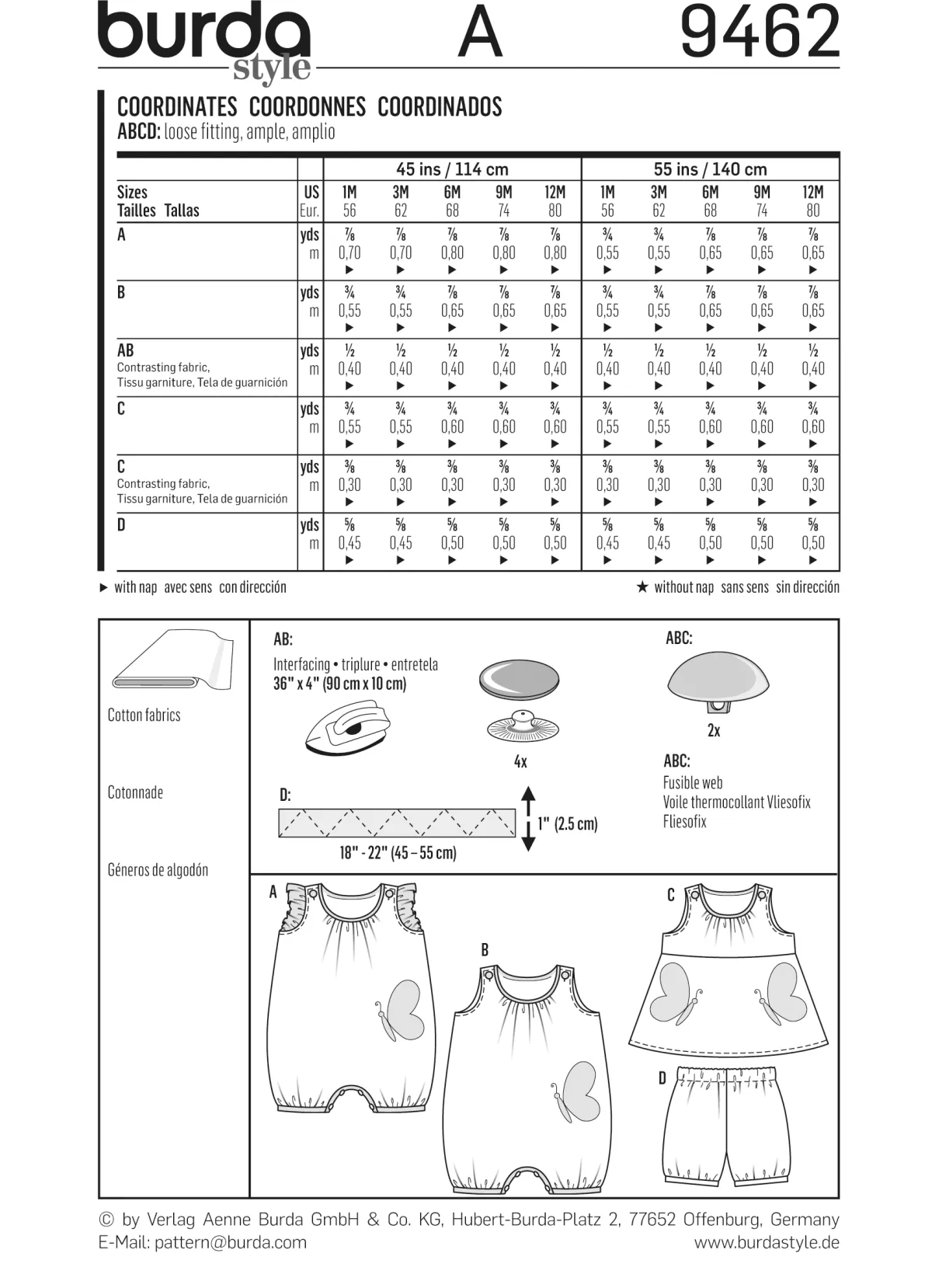 Cartamodelli Burda Neonati|Bambini>combinazione