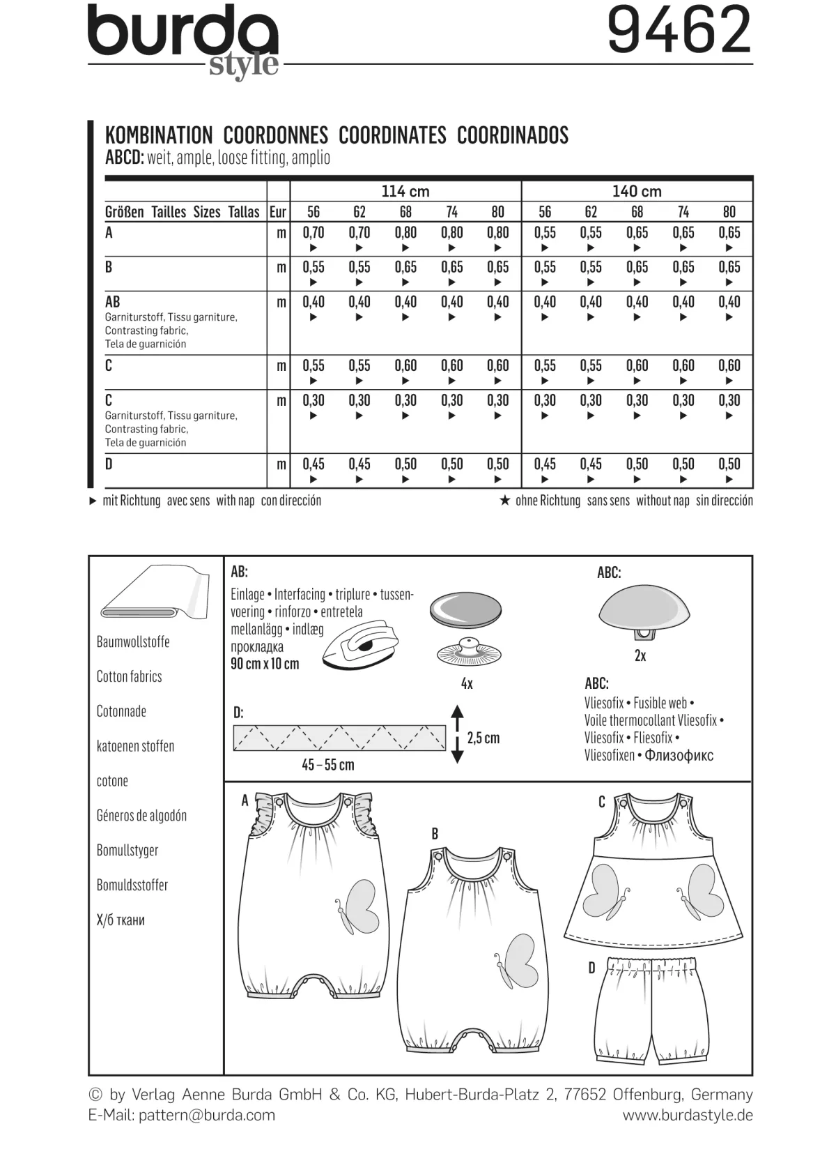 Cartamodelli Burda Neonati|Bambini>combinazione