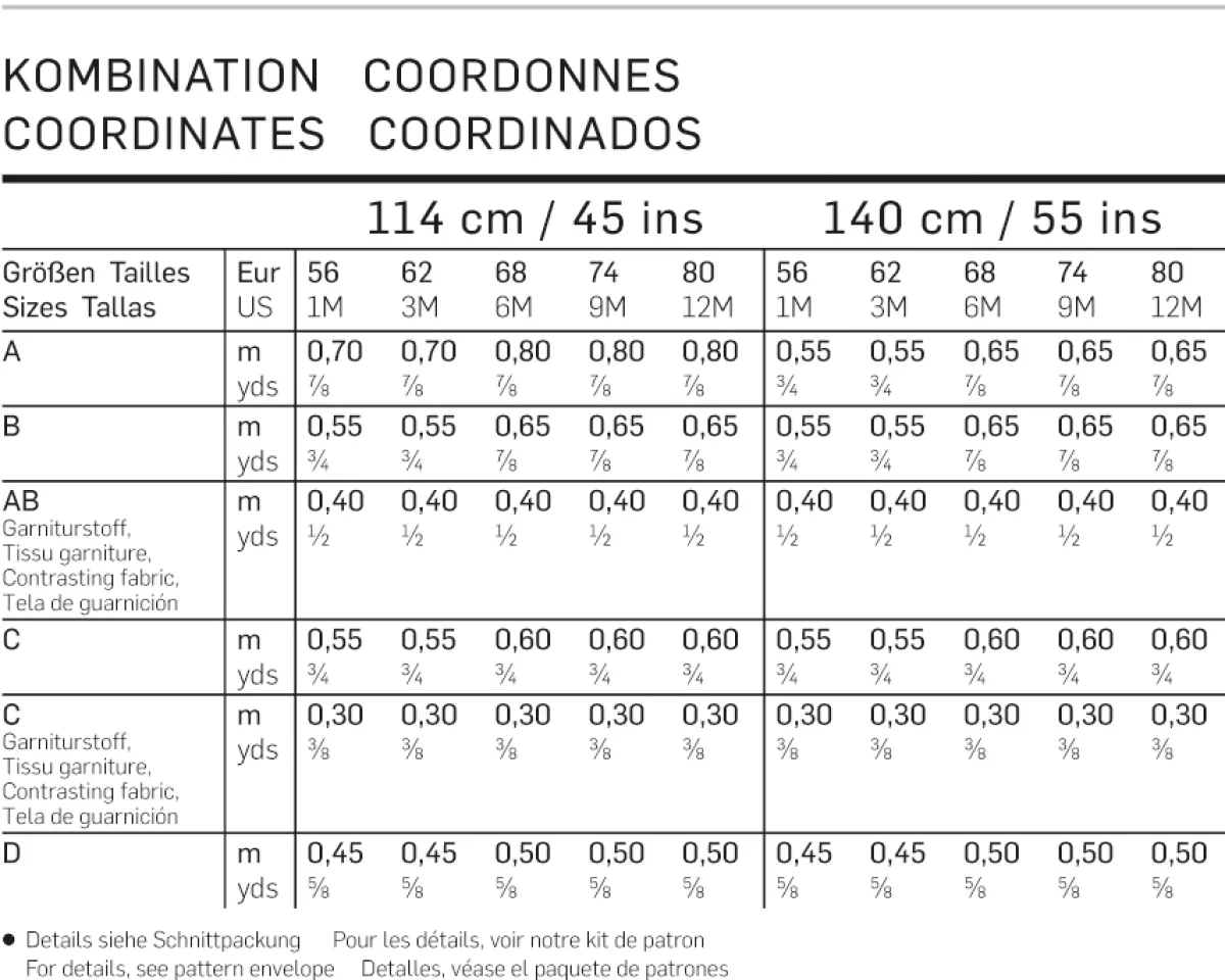 Cartamodelli Burda Neonati|Bambini>combinazione