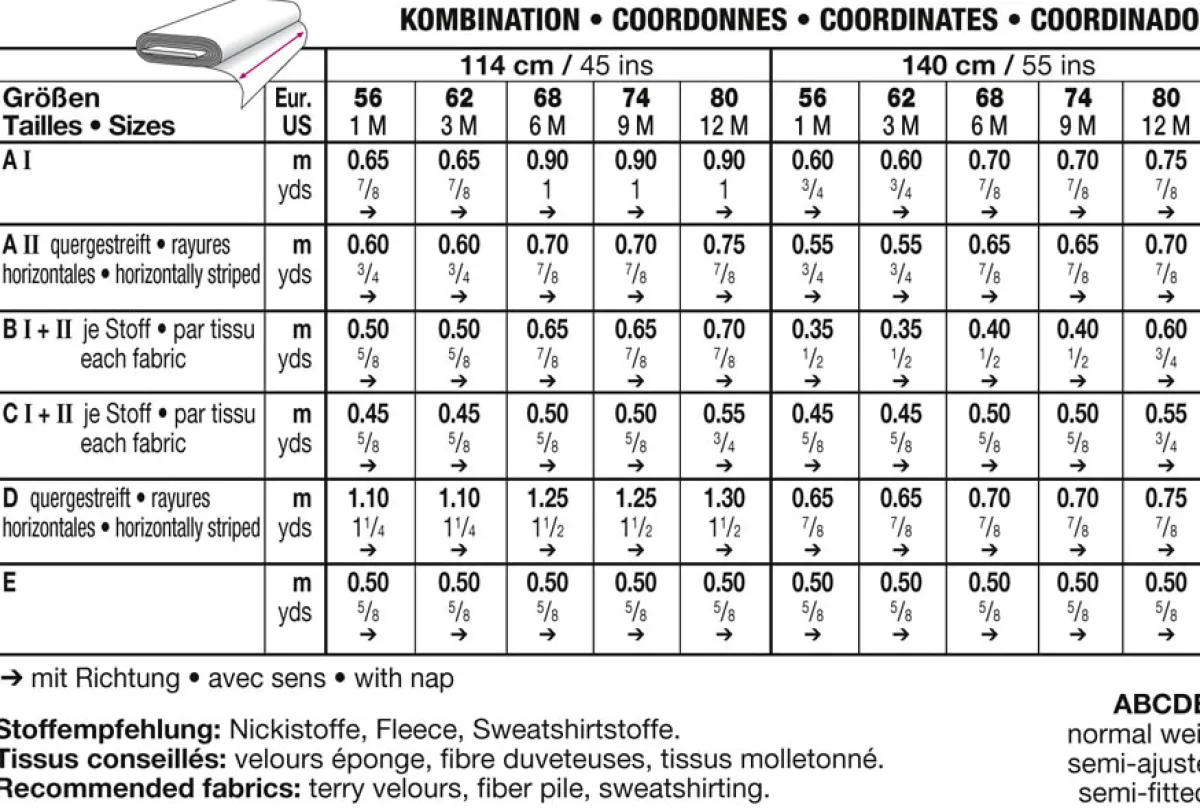 Cartamodelli Burda Neonati|Bambini>combinazione