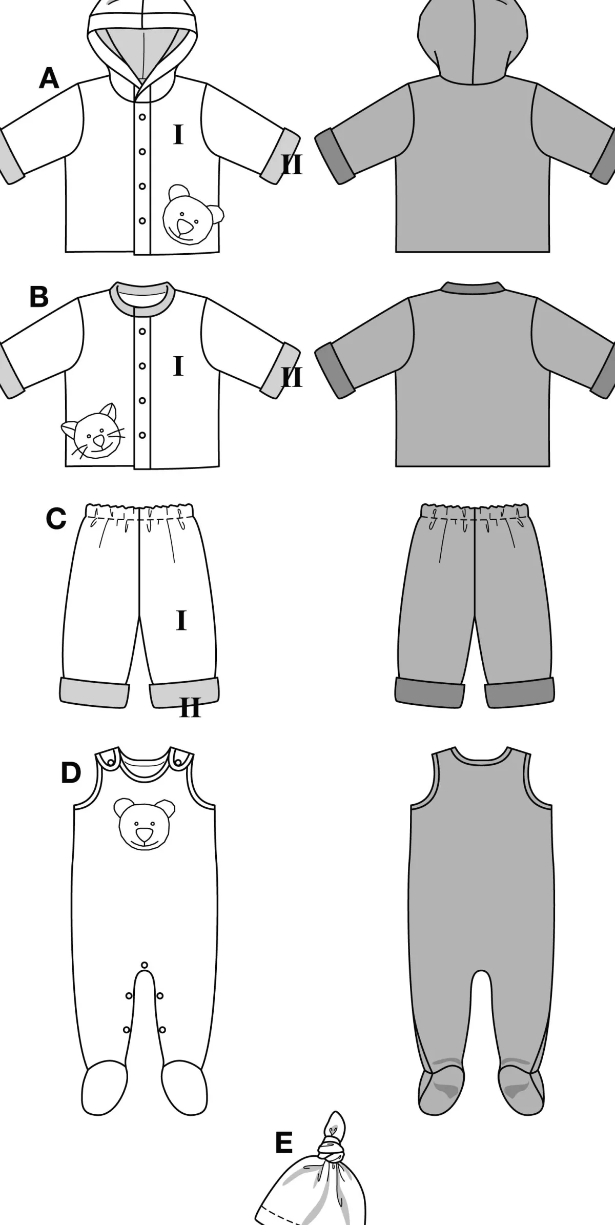 Cartamodelli Burda Neonati|Bambini>combinazione