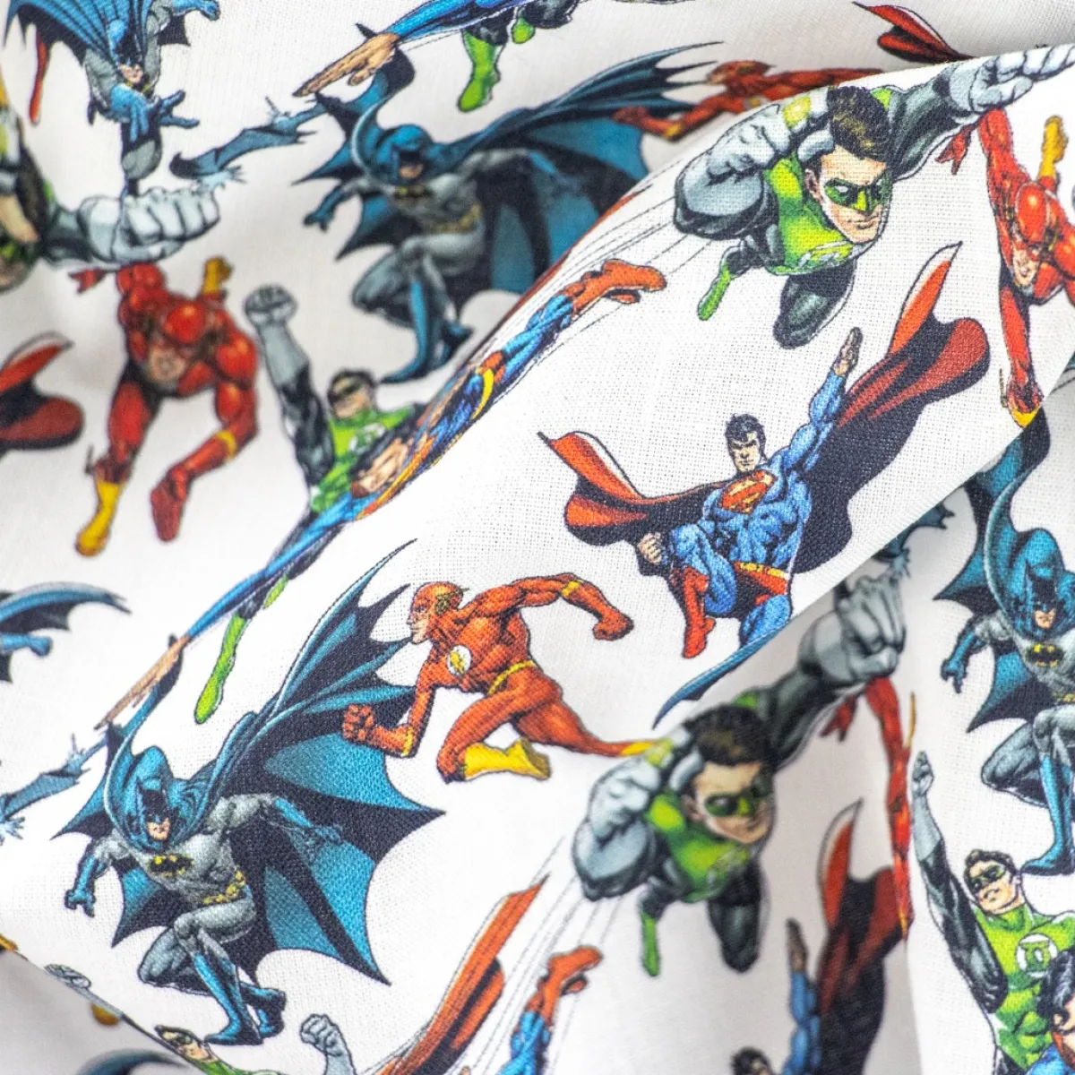 Bambino Giesse Scampoli Tessuti In Cotone>COTONE DC COMICS FUMETTI