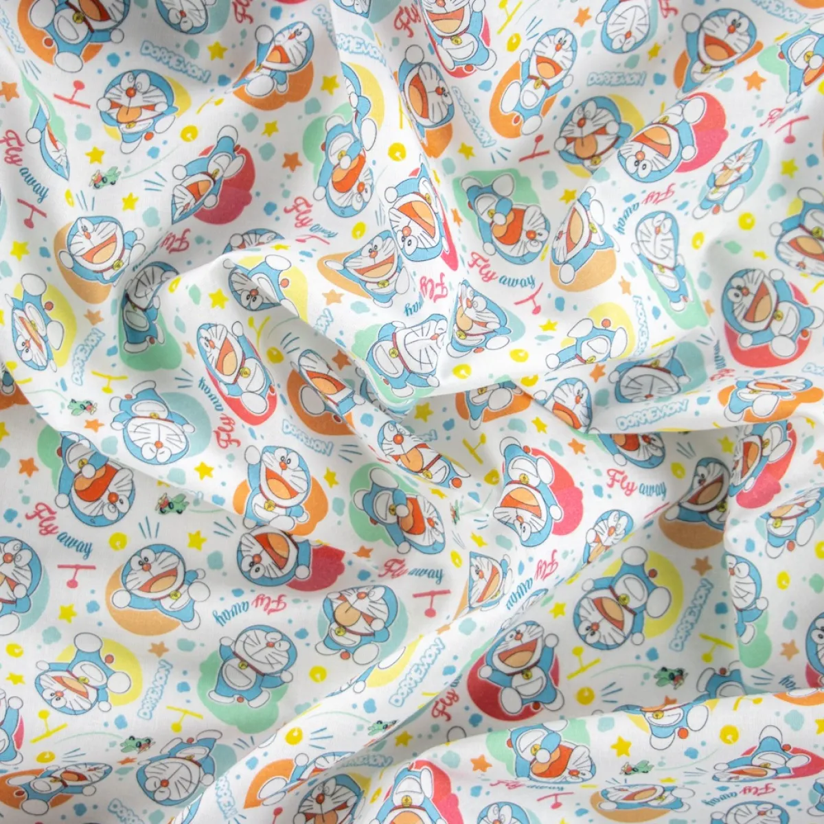 Bambino Giesse Scampoli Tessuti In Cotone>COTONE DORAEMON FUMETTI