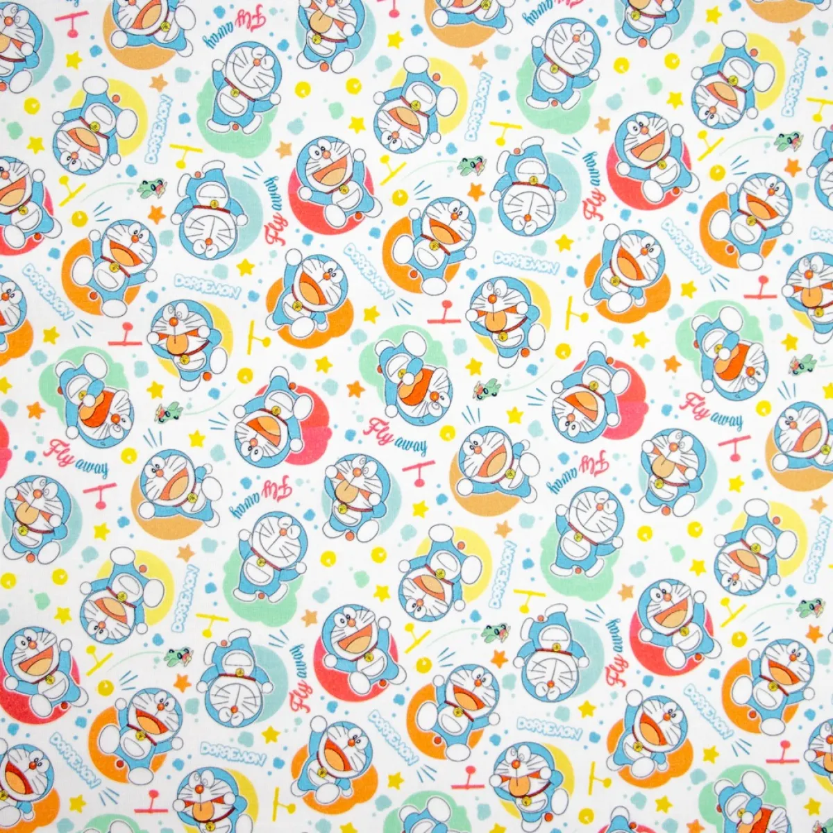 Bambino Giesse Scampoli Tessuti In Cotone>COTONE DORAEMON FUMETTI