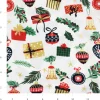 Bambino Giesse Scampoli Tessuti In Cotone>COTONE NATALE NOTTE 7 REGALI