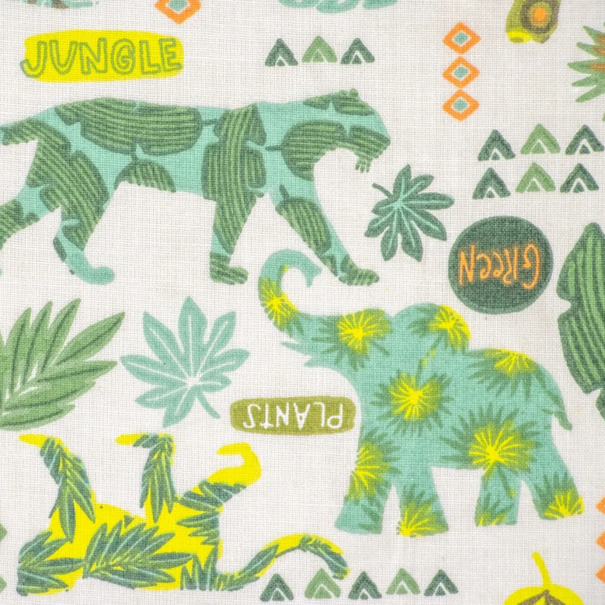 Bambino Giesse Scampoli Tessuti In Cotone>COTONE OLANDA JUNGLE