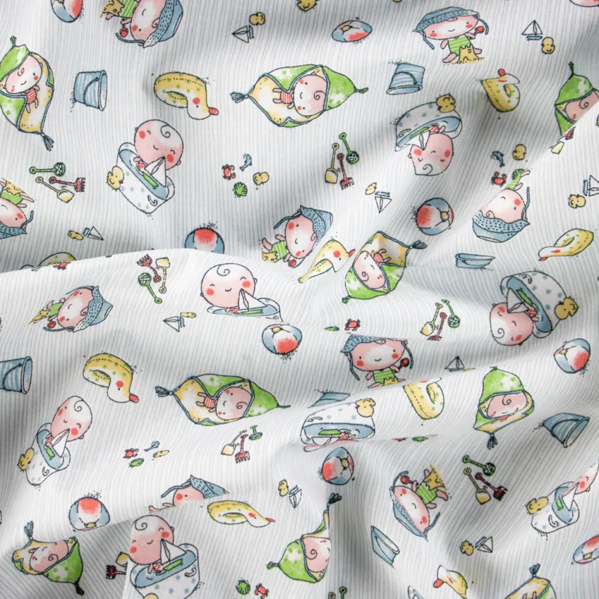 Bambino Giesse Scampoli Tessuti In Cotone>COTONE RAFFAELE PLAYA
