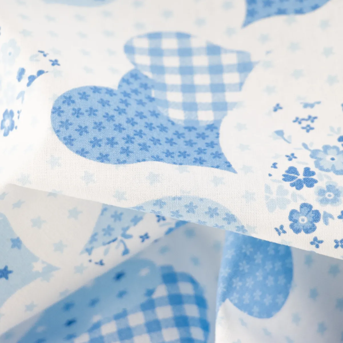 Bambino Giesse Scampoli Tessuti In Cotone>COTONE RAFFAELE TEDDY CUORE
