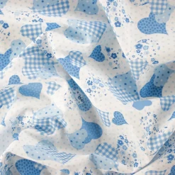 Bambino Giesse Scampoli Tessuti In Cotone>COTONE RAFFAELE TEDDY CUORE
