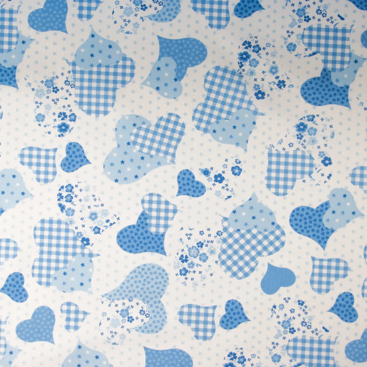 Bambino Giesse Scampoli Tessuti In Cotone>COTONE RAFFAELE TEDDY CUORE