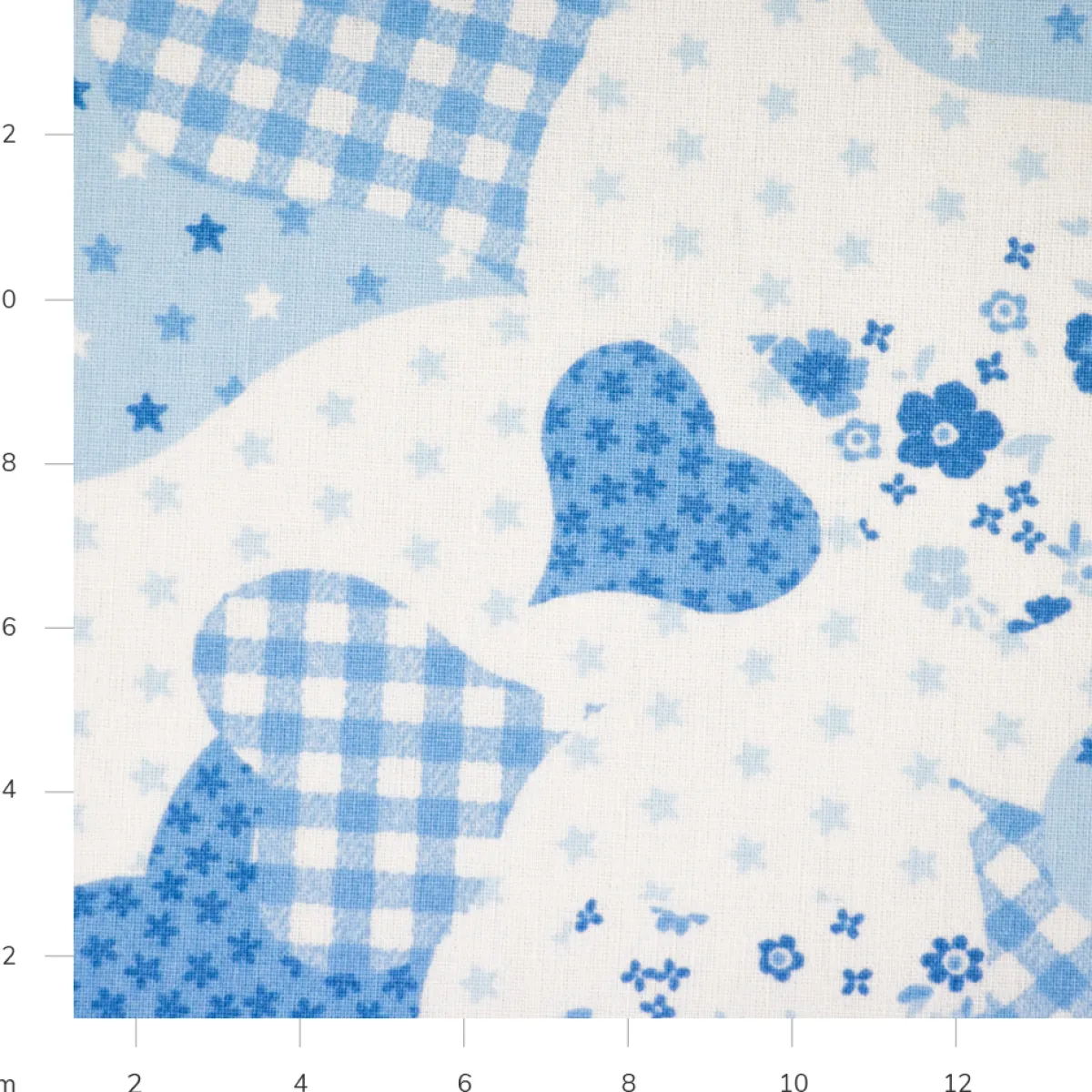 Bambino Giesse Scampoli Tessuti In Cotone>COTONE RAFFAELE TEDDY CUORE