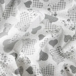 Bambino Giesse Scampoli Tessuti In Cotone>COTONE RAFFAELE TEDDY CUORE