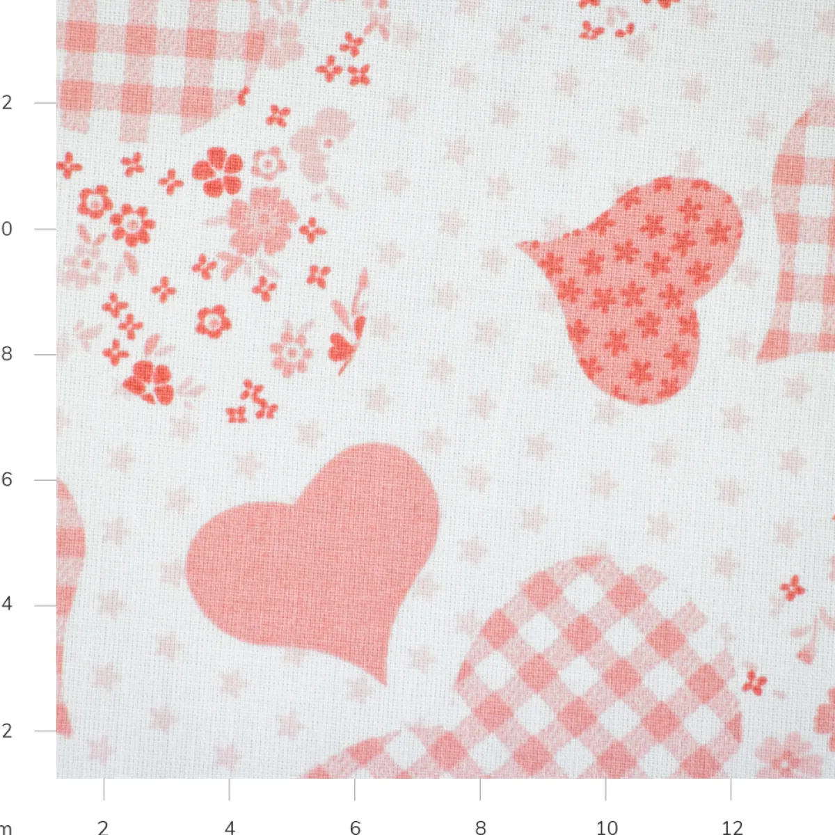 Bambino Giesse Scampoli Tessuti In Cotone>COTONE RAFFAELE TEDDY CUORE