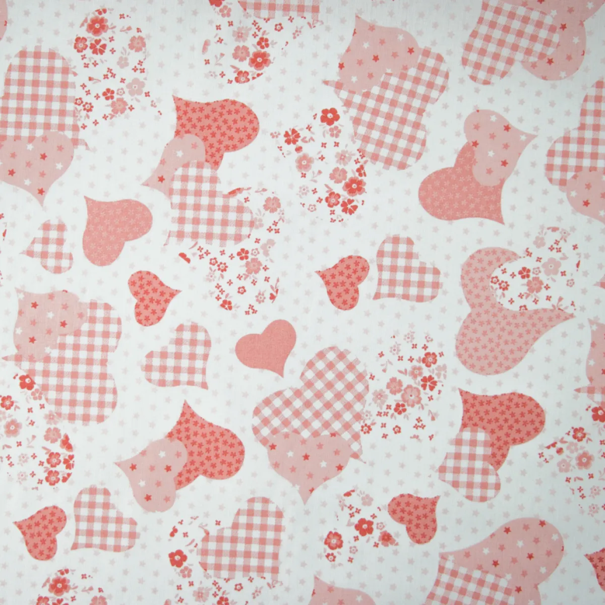 Bambino Giesse Scampoli Tessuti In Cotone>COTONE RAFFAELE TEDDY CUORE