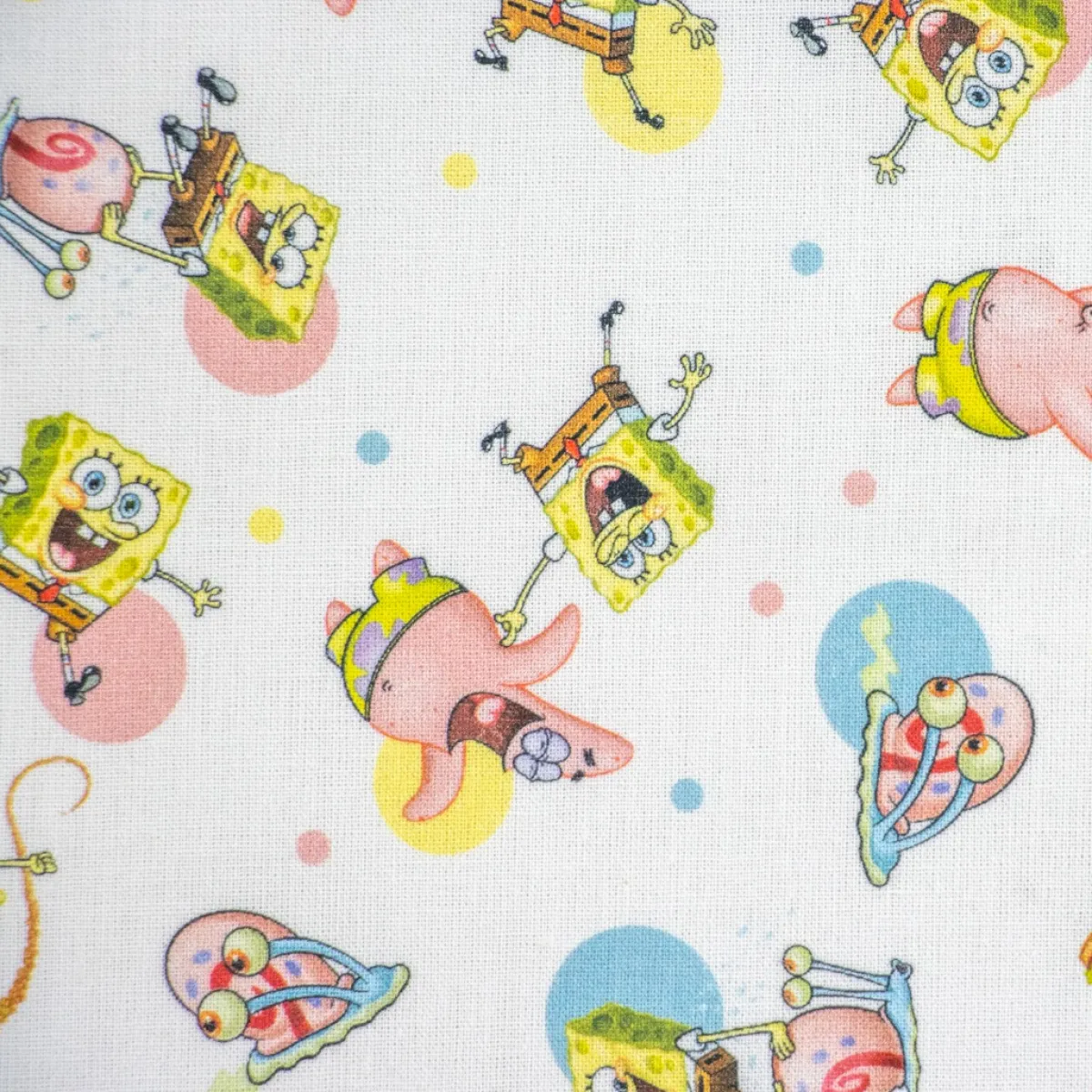 Bambino Giesse Scampoli Tessuti In Cotone>COTONE SPONGEBOB FUMETTI