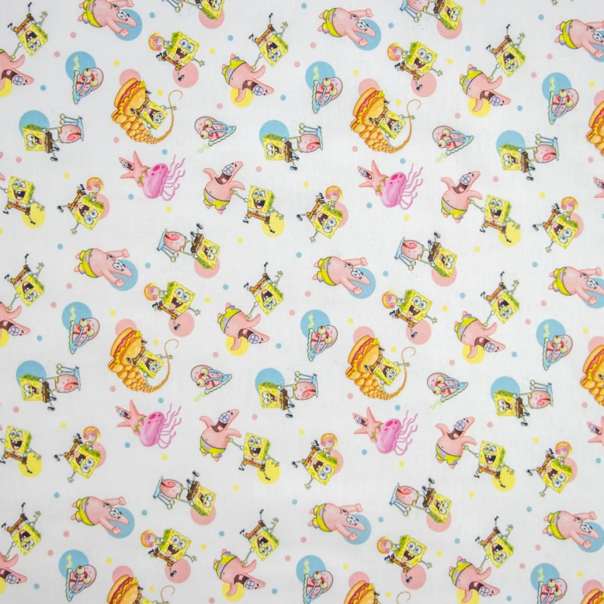Bambino Giesse Scampoli Tessuti In Cotone>COTONE SPONGEBOB FUMETTI