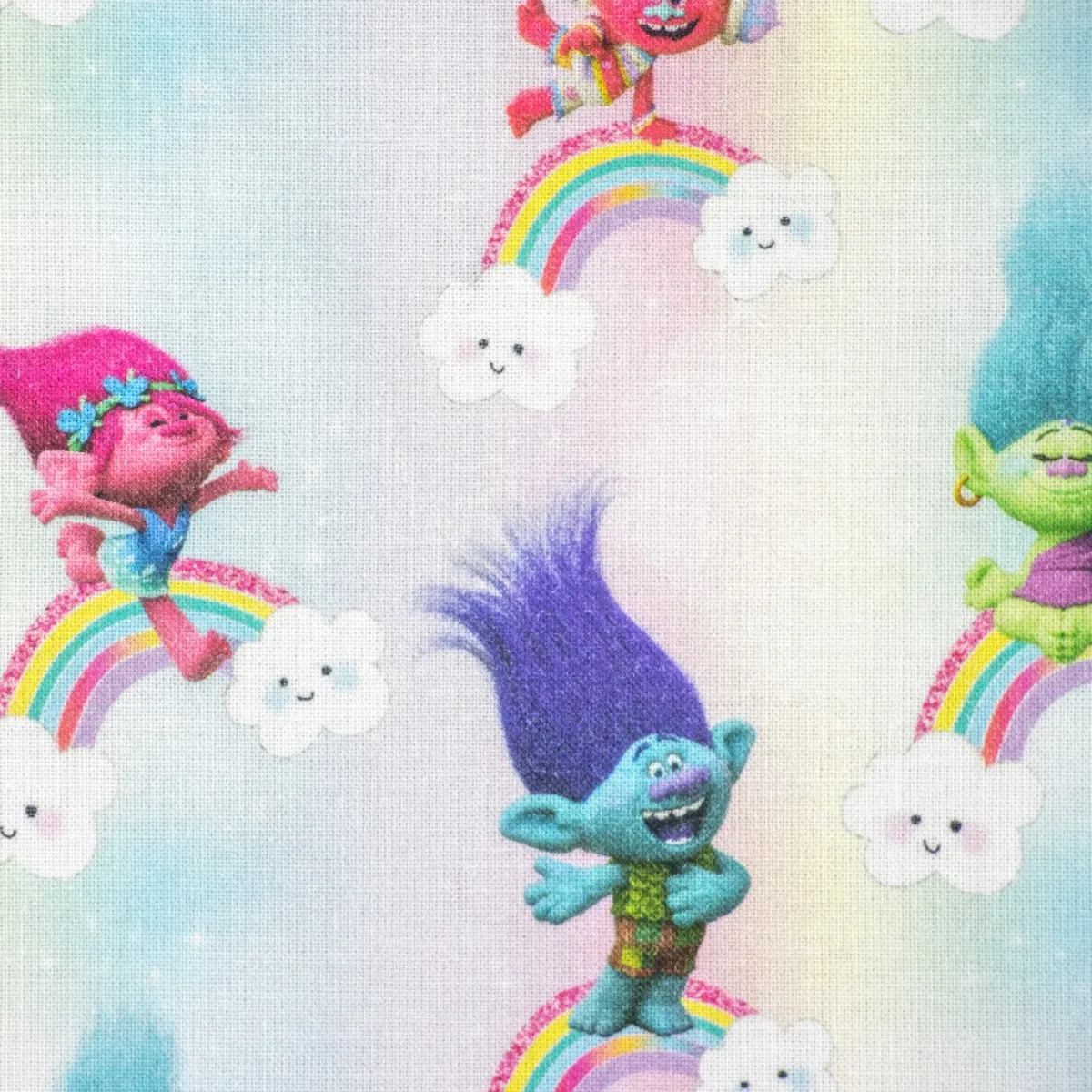Bambino Giesse Scampoli Tessuti In Cotone>COTONE TROLLS FUMETTI