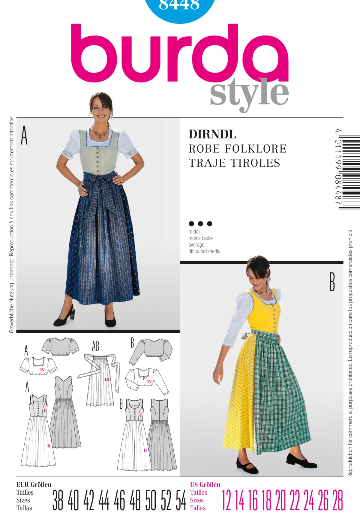Cartamodelli Burda Abiti>Dirndl
