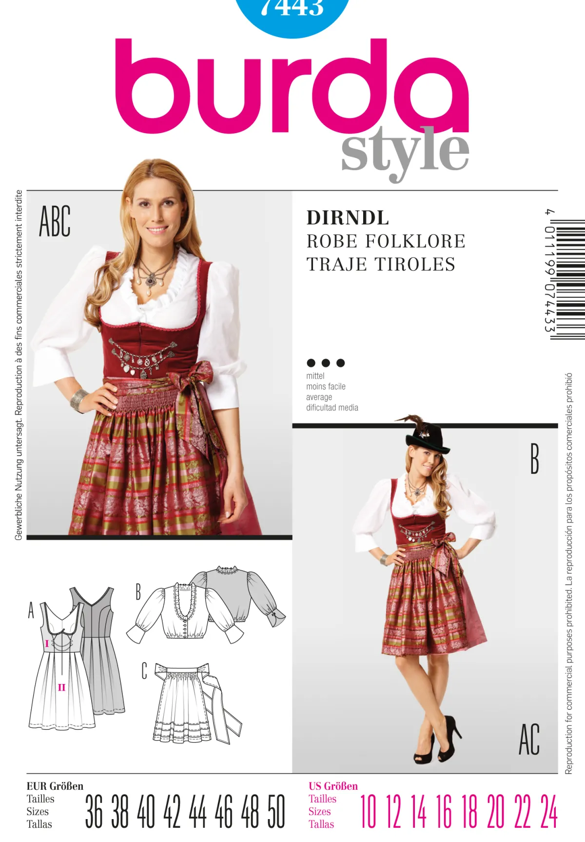 Cartamodelli Burda Abiti>Dirndl