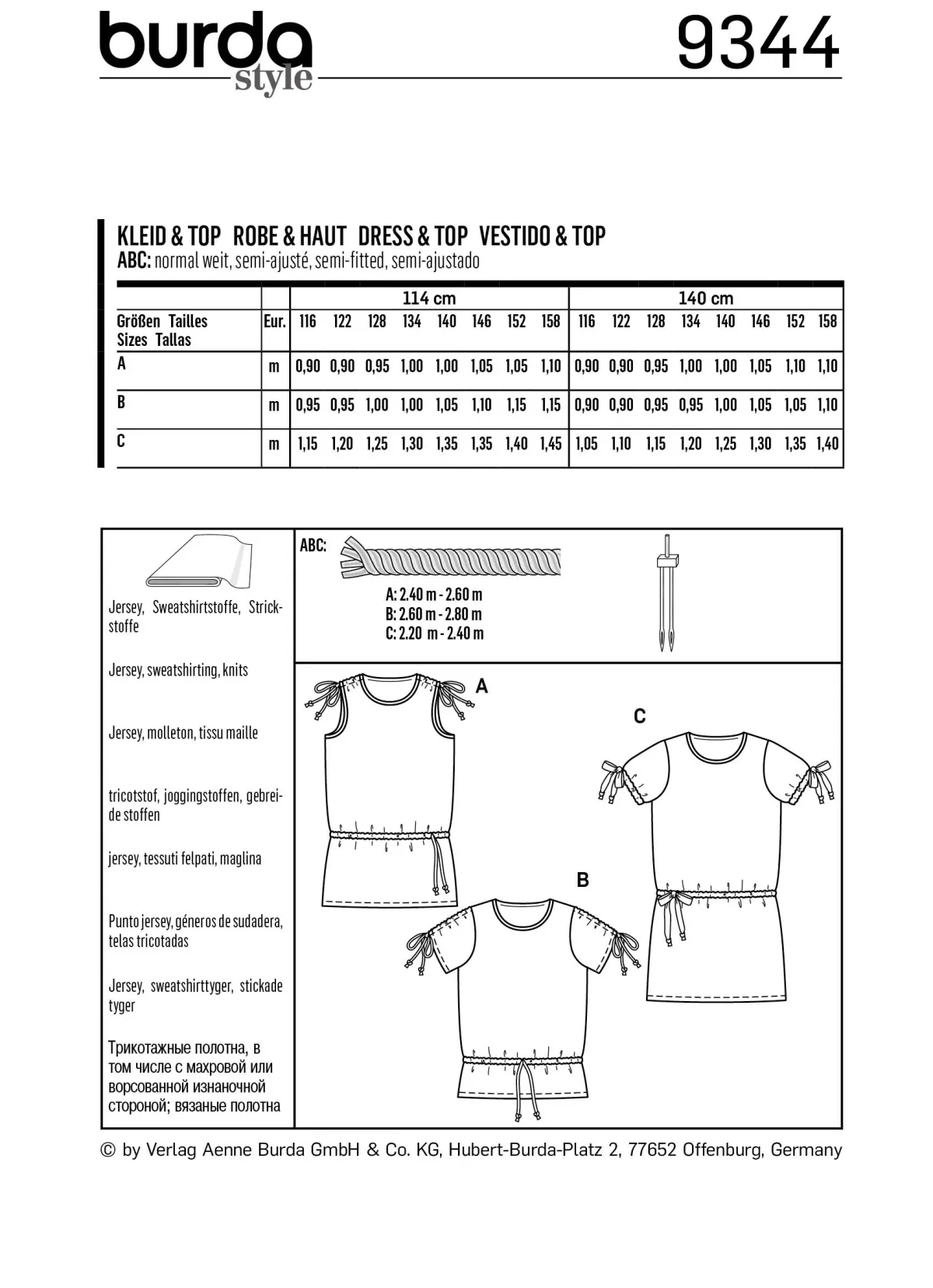 Cartamodelli Burda Neonati|Bambini>Dress & Top