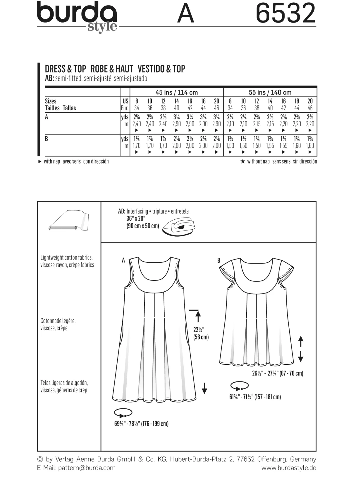 Cartamodelli Burda Top|Abiti>Dress & Top