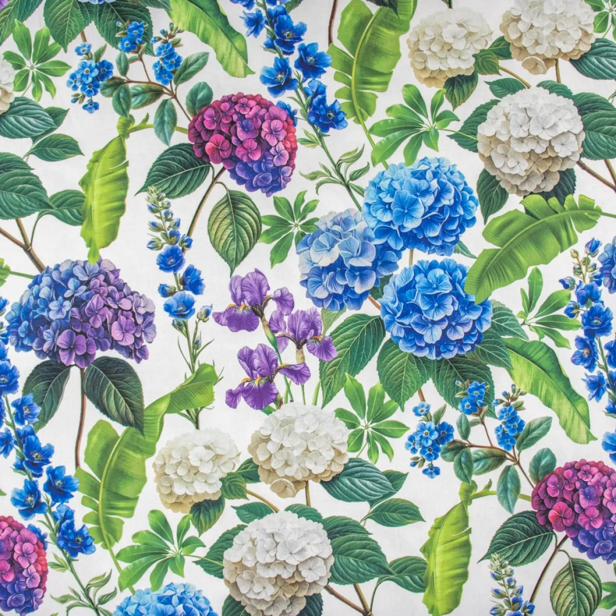 Giesse Scampoli Tovaglie Fantasia>DRILL COTONE DIGITALE BLUE FLOWERS