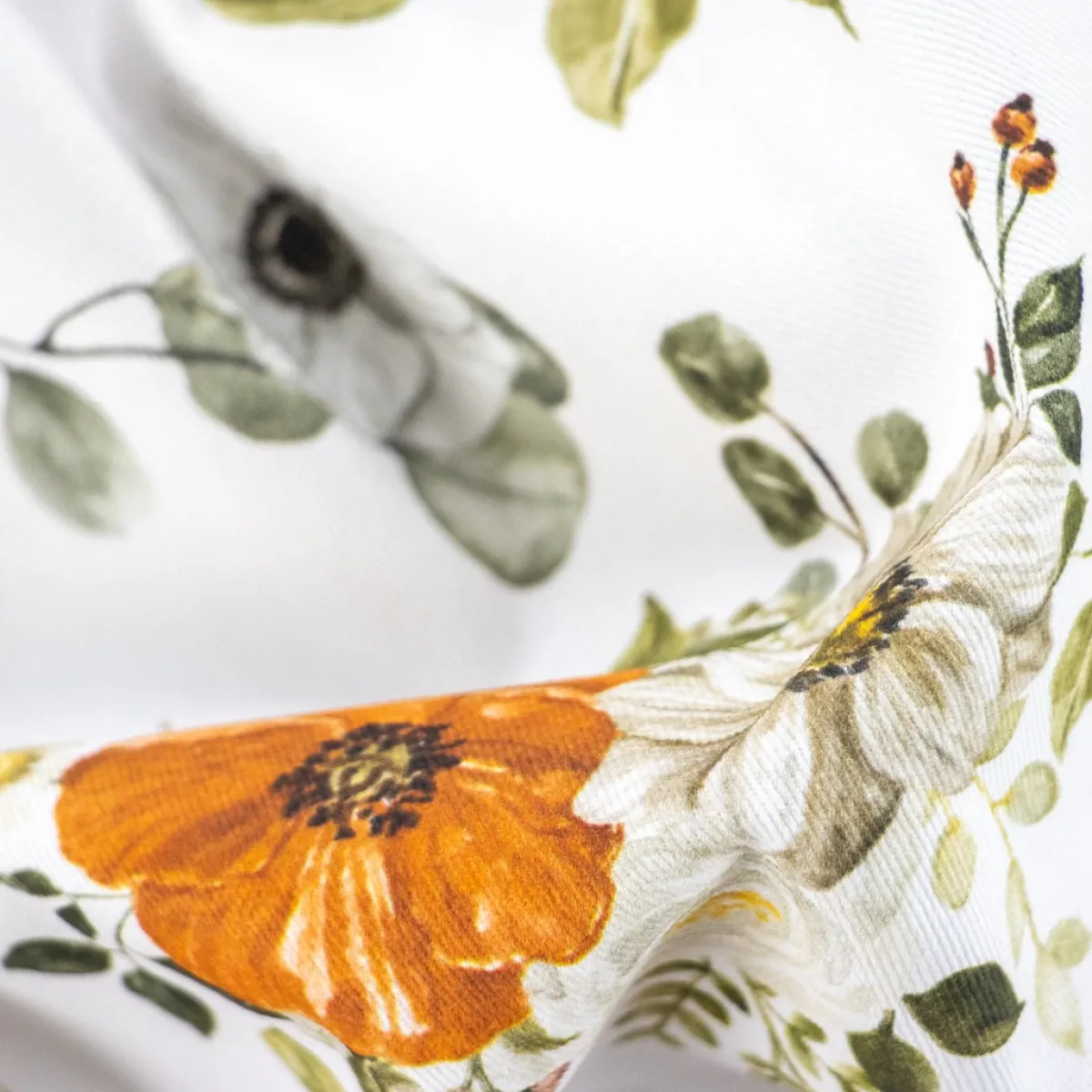 Giesse Scampoli Tovaglie Fantasia>DRILL COTONE DIGITALE FIORI E ZUCCHE
