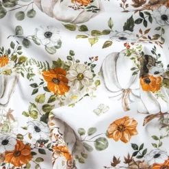 Giesse Scampoli Tovaglie Fantasia>DRILL COTONE DIGITALE FIORI E ZUCCHE