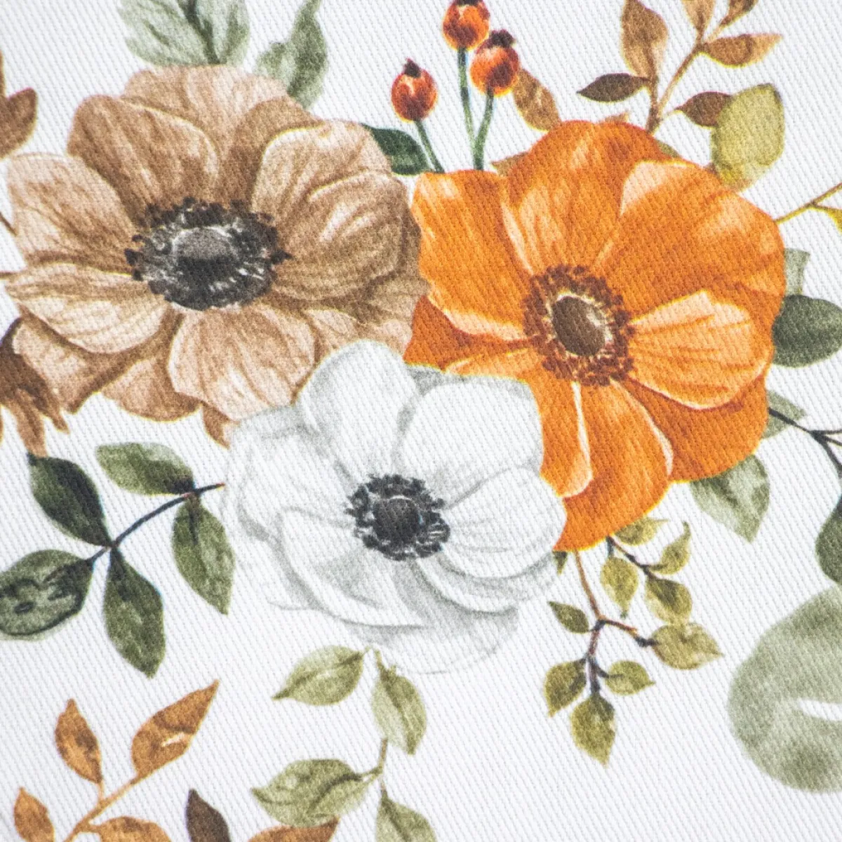 Giesse Scampoli Tovaglie Fantasia>DRILL COTONE DIGITALE FIORI E ZUCCHE