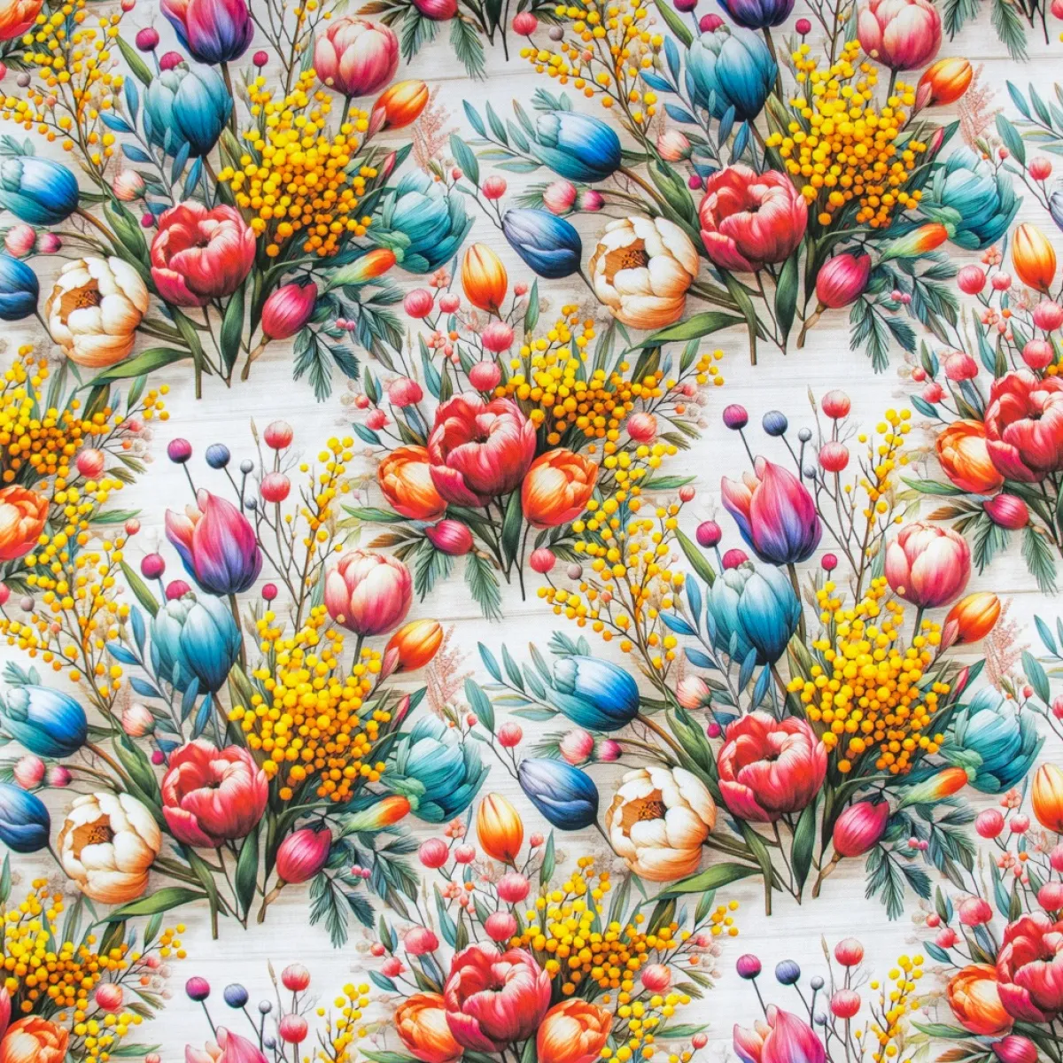 Giesse Scampoli Tovaglie Fantasia>DRILL COTONE DIGITALE MINI BOUQUET