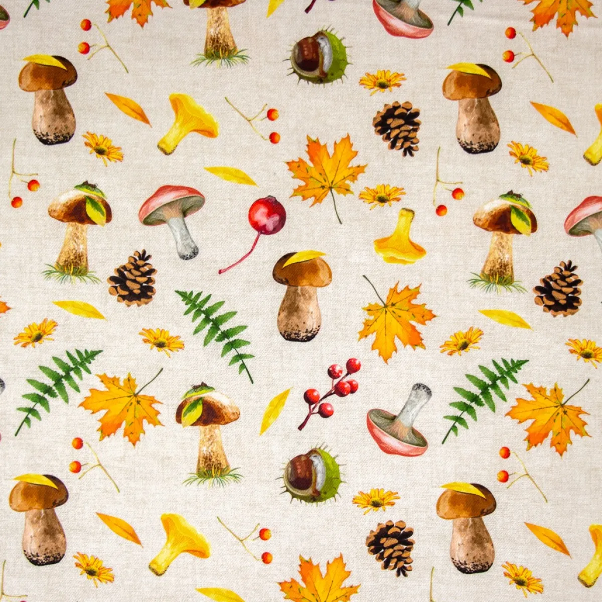 Giesse Scampoli Tovaglie Fantasia>DRILL COTONE DIGITALE NEW MUSHROOMS