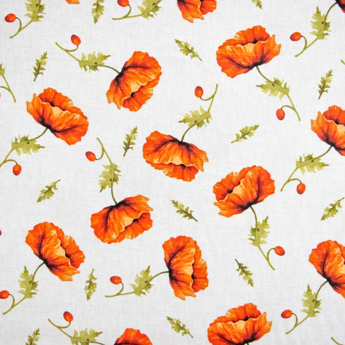 Giesse Scampoli Tovaglie Fantasia>DRILL COTONE DIGITALE POPPIES
