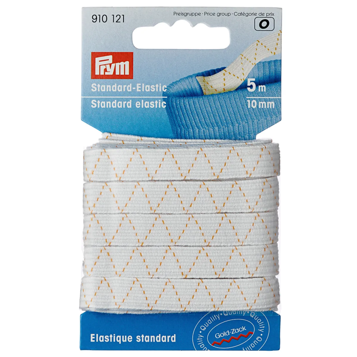 Giesse Scampoli Velcro Ed Elastici>Elastico lavabile 10mm bianco 5 MT