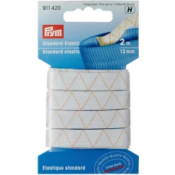Giesse Scampoli Velcro Ed Elastici>Elastico lavabile 12mm bianco 2 MT
