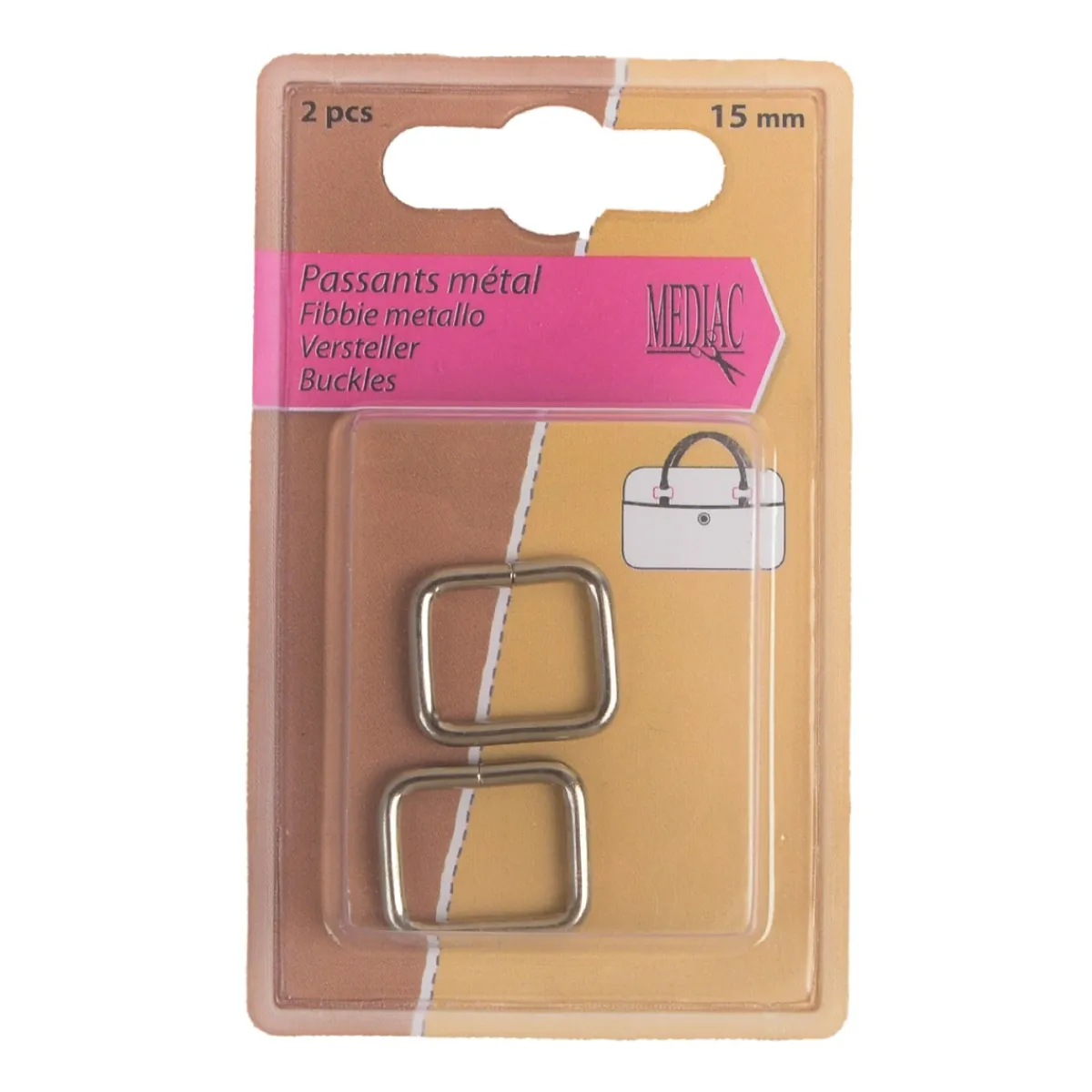 Giesse Scampoli Bottoni E Fibbie|Accessori Per Borse E Bigiotteria>FIBBIE METALLO 2PZ 15 MM