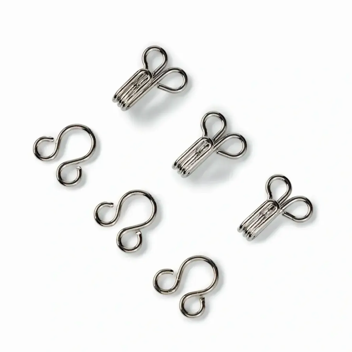 Giesse Scampoli Chiusure Ed Accessori Intimo>Ganci ed occhielli ottone N.3 argento