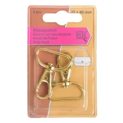 Giesse Scampoli Accessori Per Borse E Bigiotteria>GANCIO CON MOSCHETTONE 25X40MM