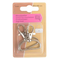 Giesse Scampoli Accessori Per Borse E Bigiotteria>GANCIO CON MOSCHETTONE 30X40 MM