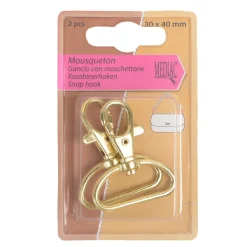 Giesse Scampoli Accessori Per Borse E Bigiotteria>GANCIO CON MOSCHETTONE 30X40 MM
