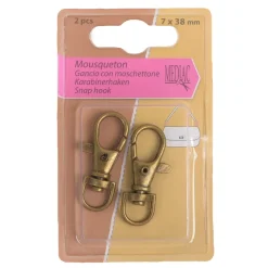 Giesse Scampoli Accessori Per Borse E Bigiotteria>GANCIO CON MOSCHETTONE 7X38MM