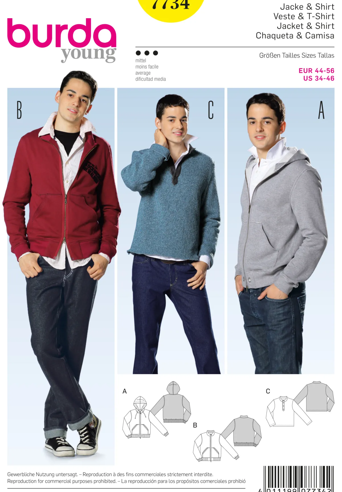 Uomo Cartamodelli Burda Uomo>Giacca / camicia