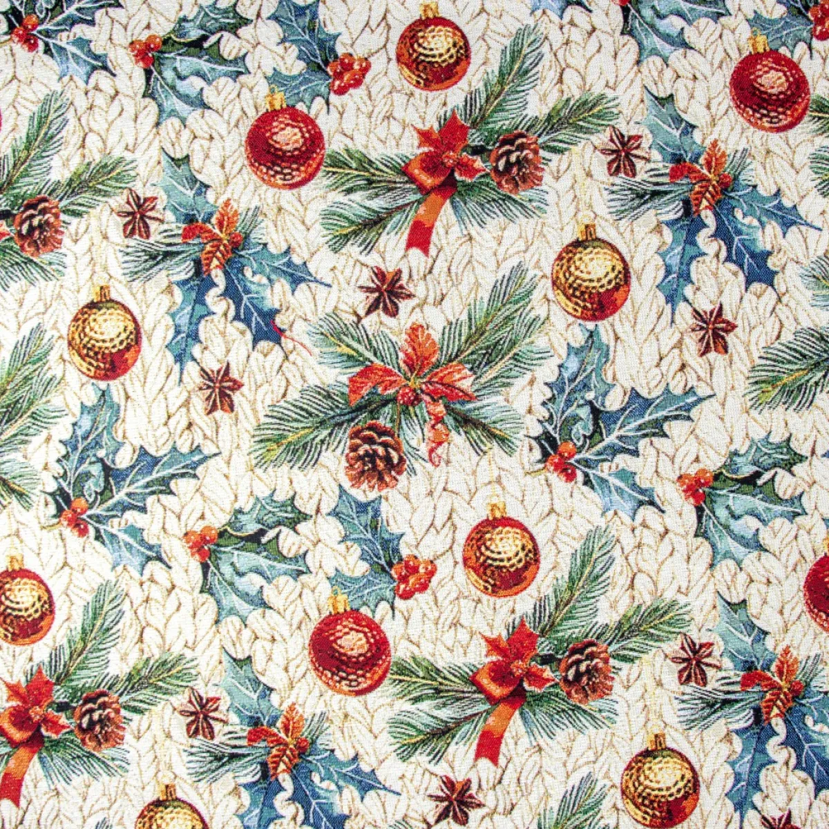 Giesse Scampoli Tappezzeria Fantasia>GOBELIN HOLLY CHRISTMAS