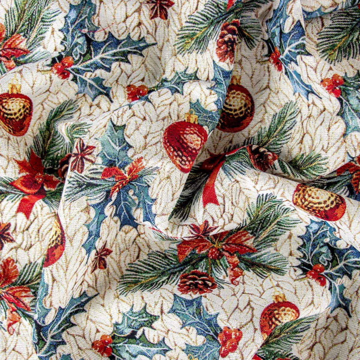Giesse Scampoli Tappezzeria Fantasia>GOBELIN HOLLY CHRISTMAS