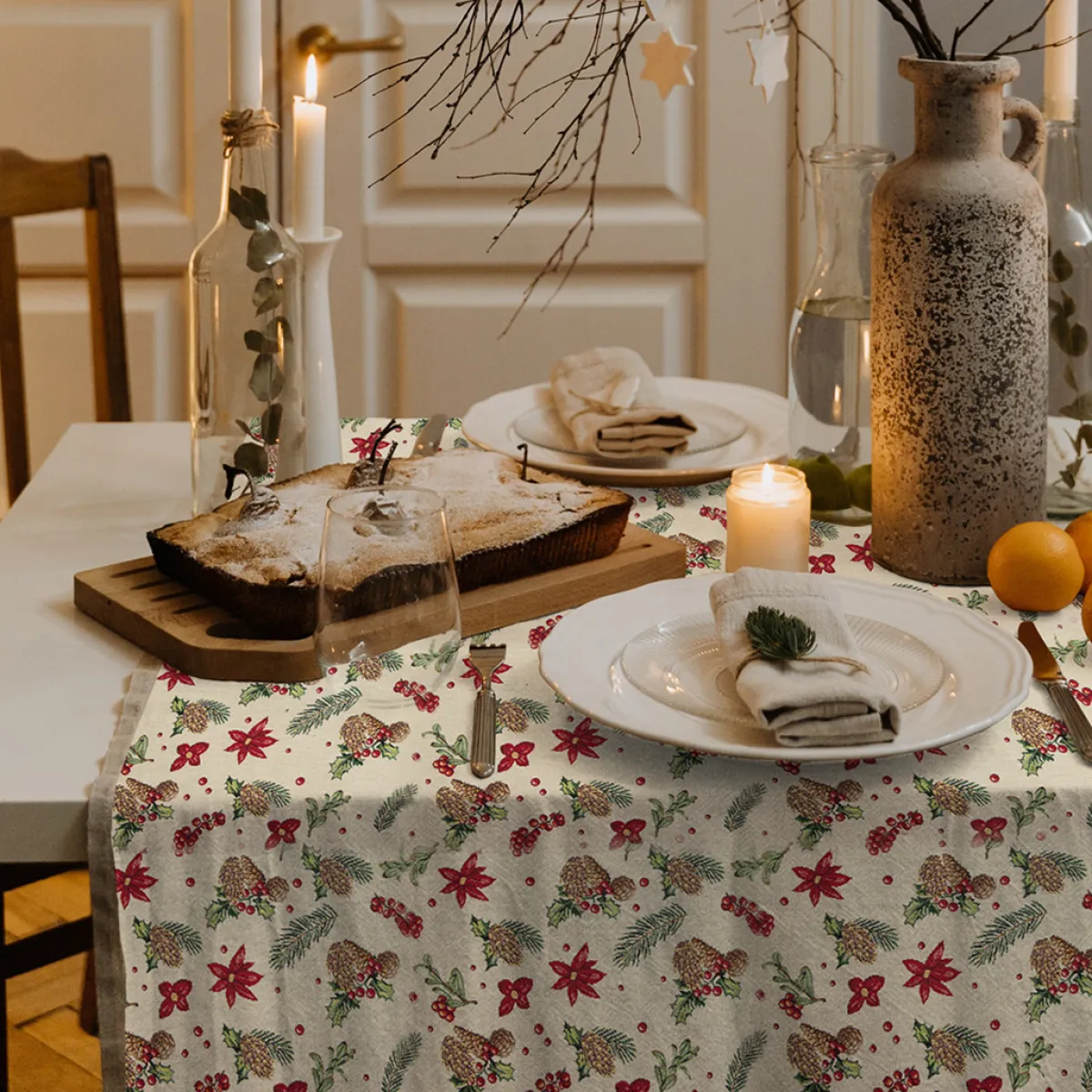 Giesse Scampoli Tappezzeria Fantasia>GOBELIN NATALE LUREX