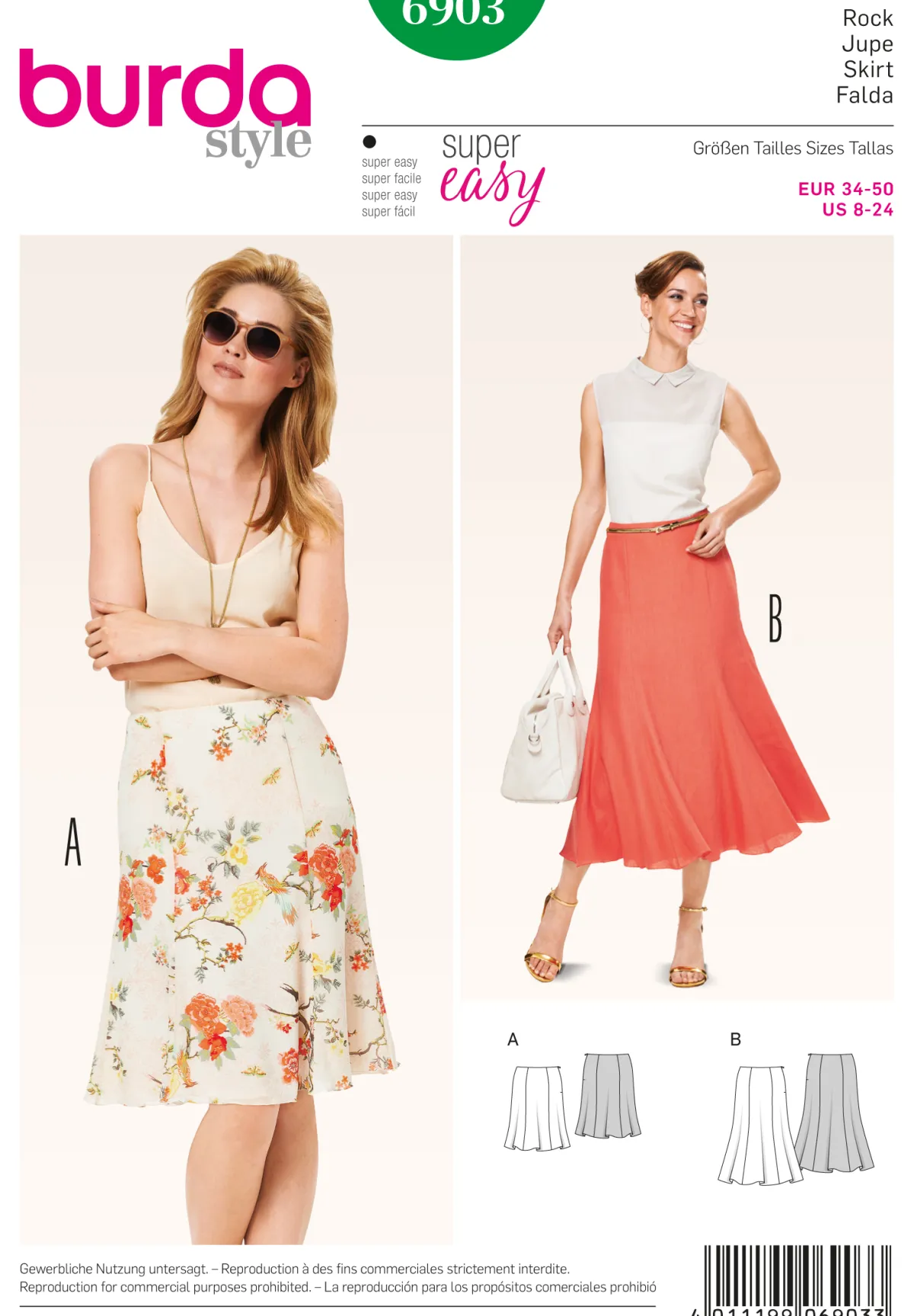 Cartamodelli Burda Gonne>GONNA